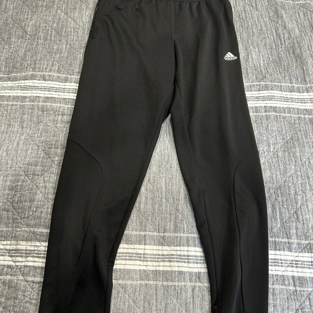 Adidas Black Slim Fit Sweatpants with Elastic Waistband